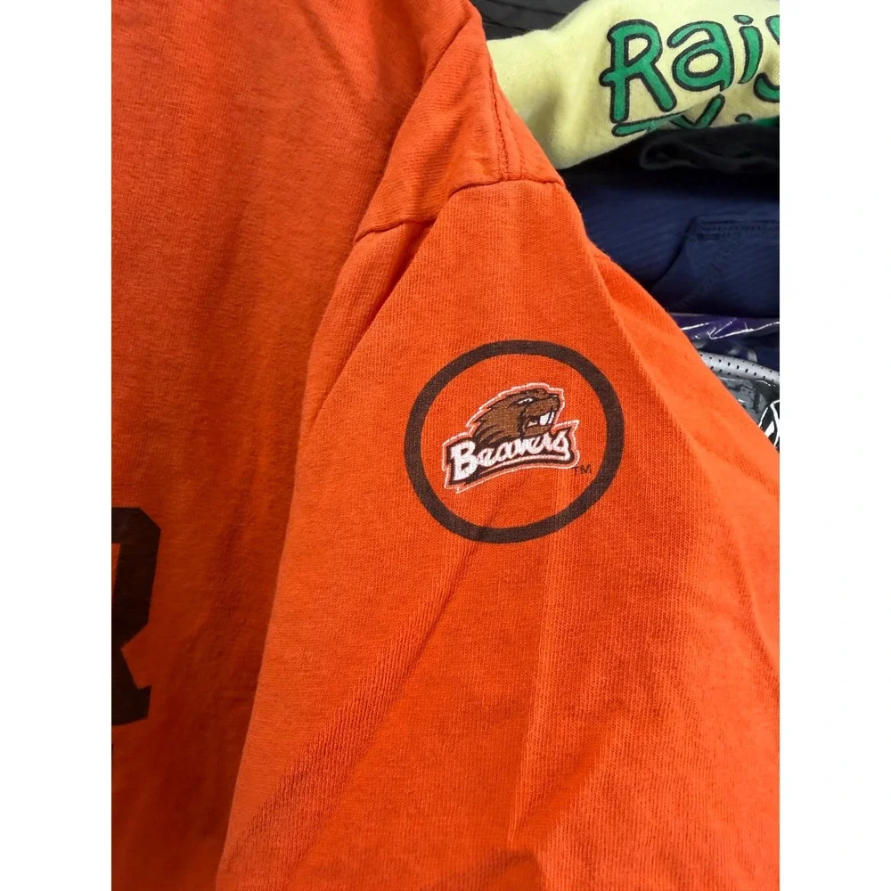 Nike Team Oregon State Beavers T-Shirt Orange Beaver Nation Mens Medium Vintage